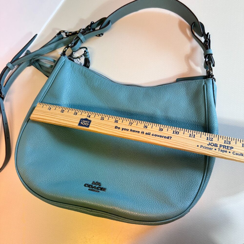 Coach Sutton Hobo Polished Pebble Leather Bag Purse Marine Blue style 35593 - Picture 11 of 14